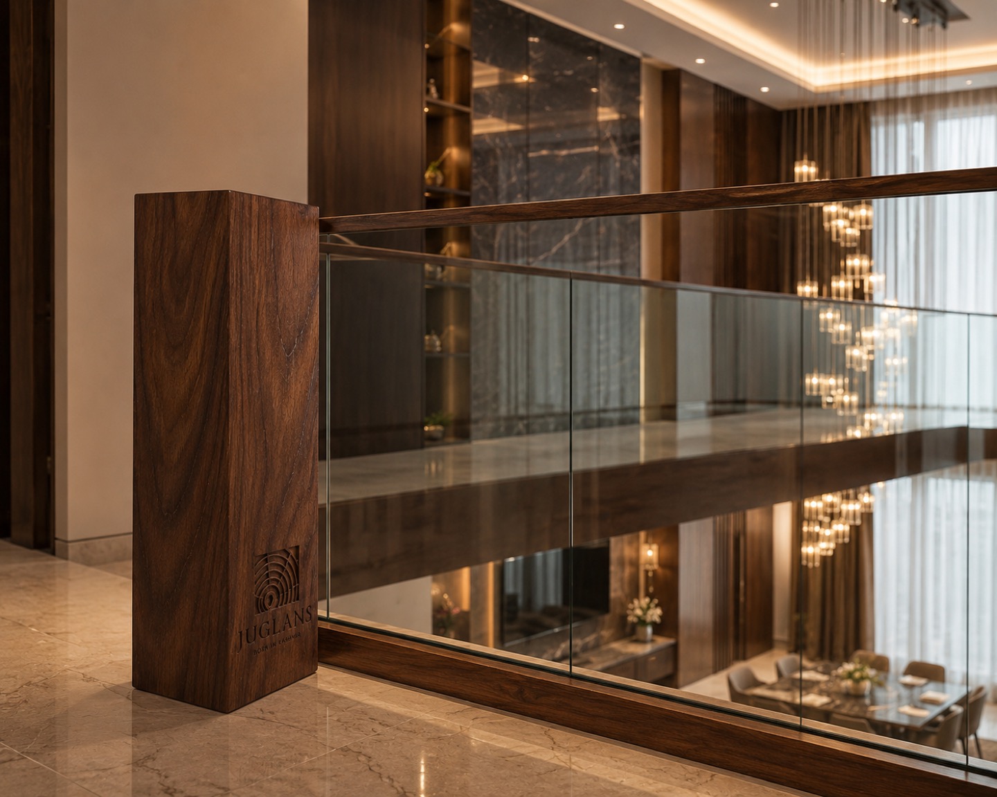 Antique glass panel — JUGLANS